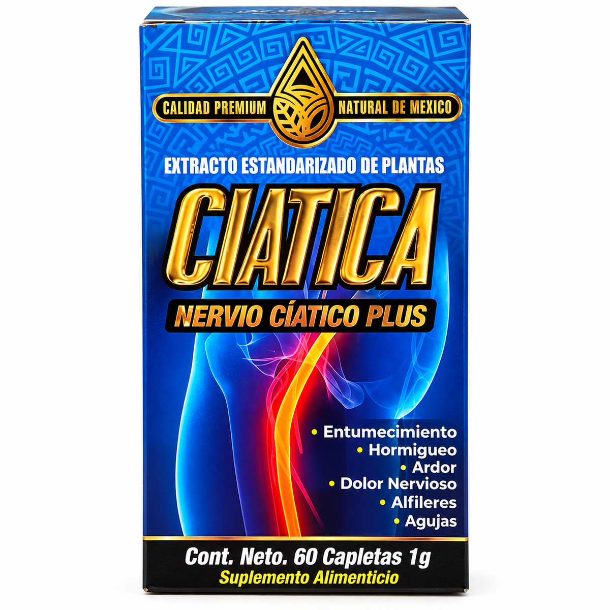 Ciática Plus by Natural de México – Herbal Dietary Supplement, 60 Tablets