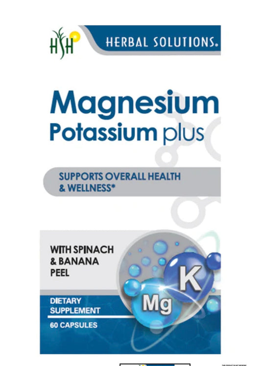 Magnesium + Potassium Plus – Herbal Solutions (60 Capsules)