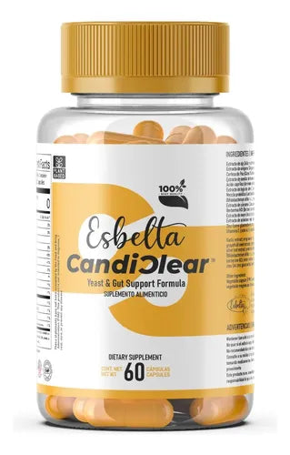 Esbelta CandiClear – Yeast & Gut Support Formula | Bienestar Intestinal | 60 Cápsulas
