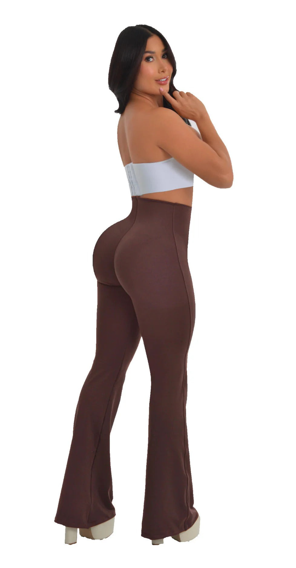 9185 Peach Booty Boot-Cut Leggings