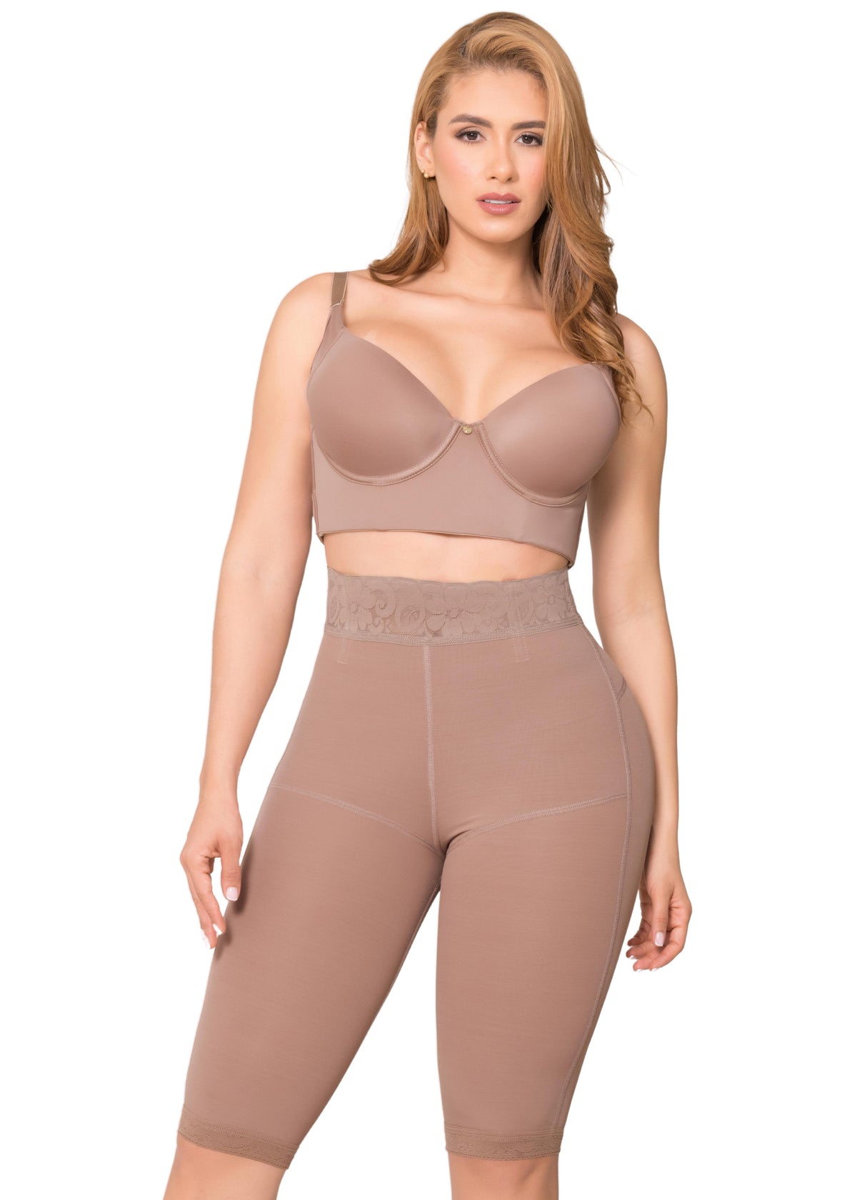 1515 Olivia Capri Seamless Shaper Leggings – Medium Compression Colombian Powernet