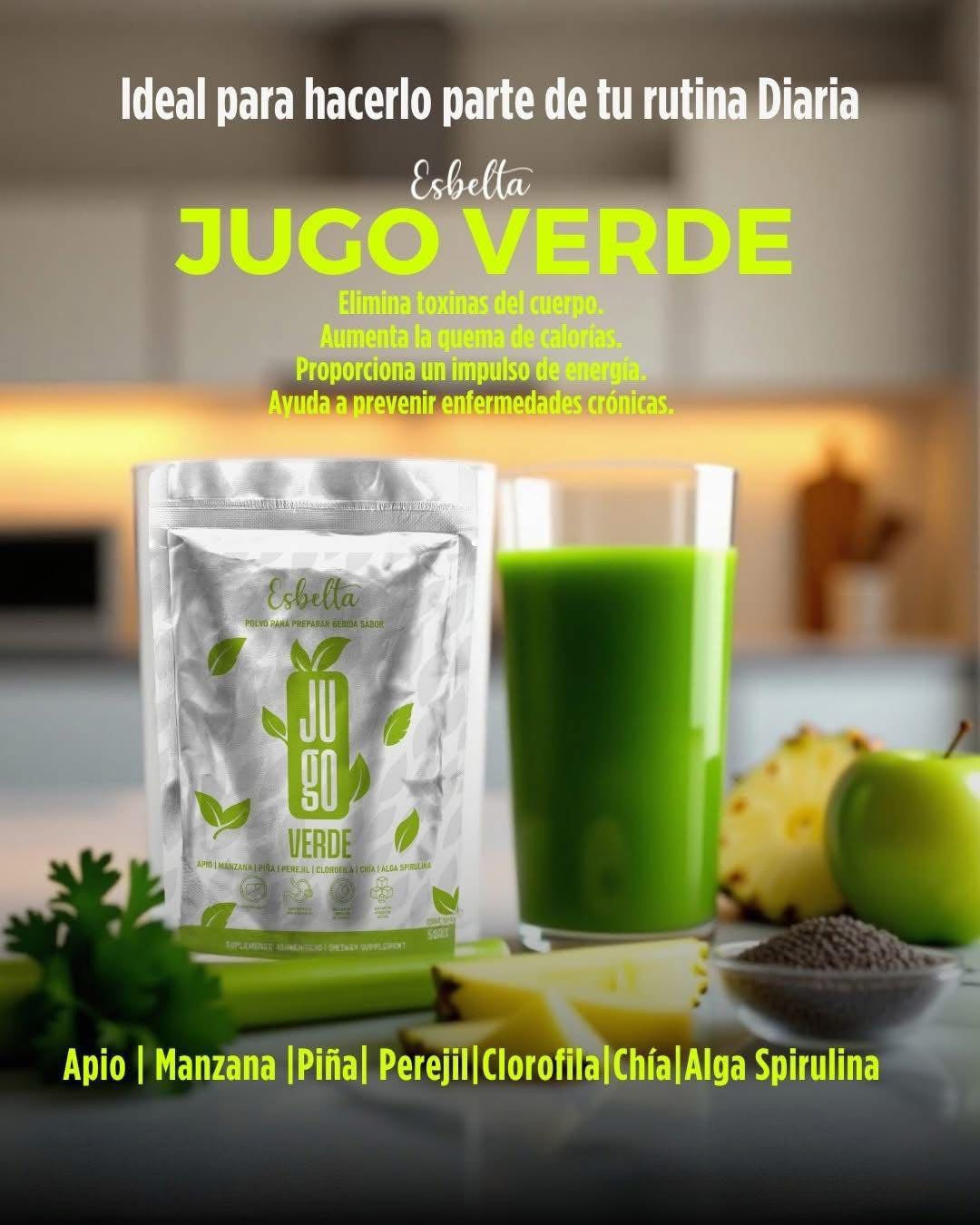 Esbelta Jugo Verde – [Polvo] image 0