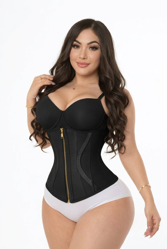 1044 Deluxe Colombian Waist Trainer-Black
