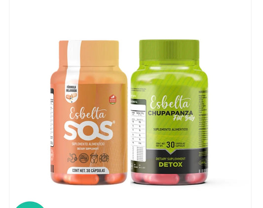 Slim Detox Kit – Esbelta SOS + Chupapanza Flat Belly | Natural Herbal Support