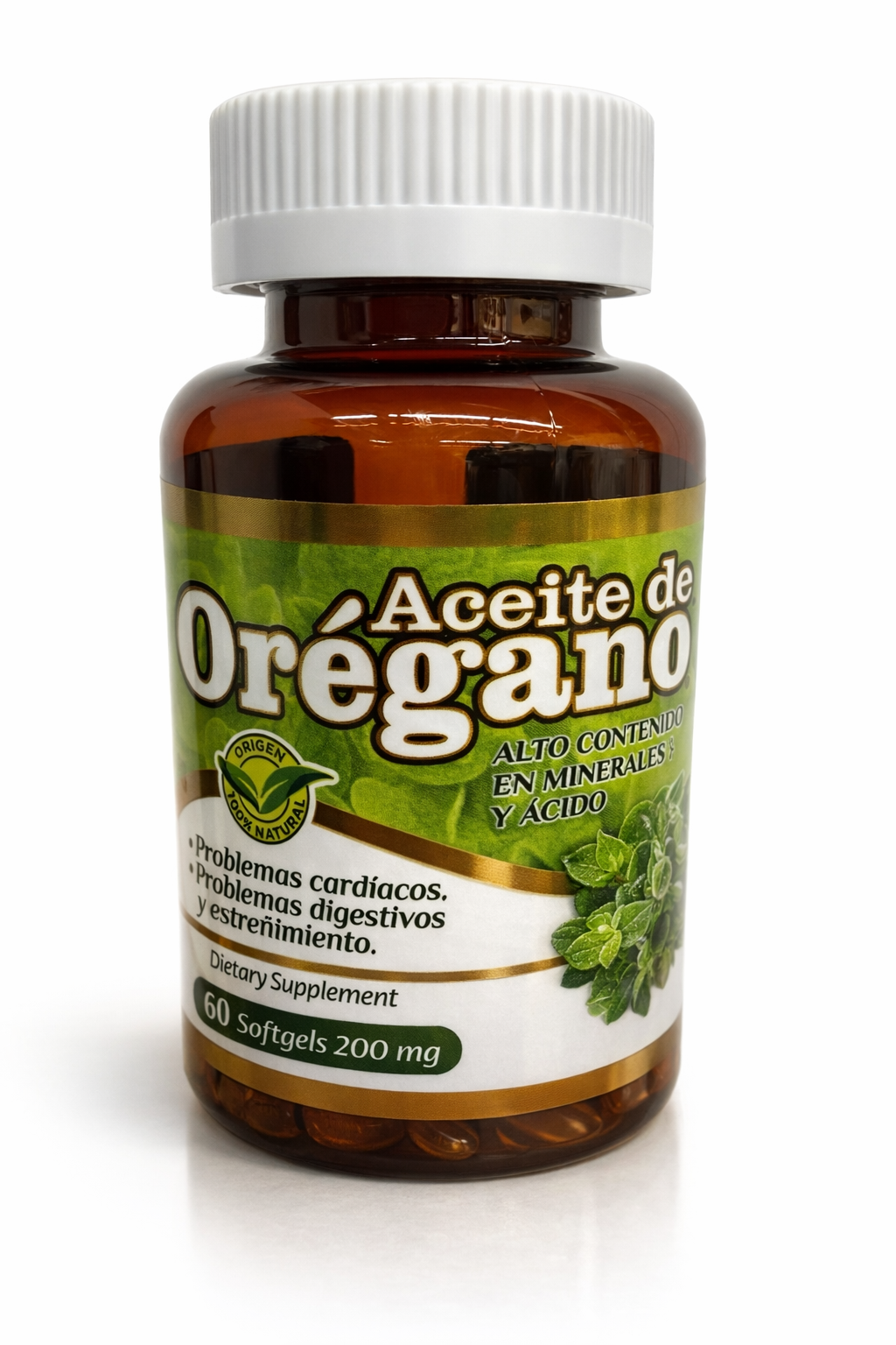 Cápsulas de Aceite de Orégano 200 Caps | Oregano Capsules – Digestive Wellness Support