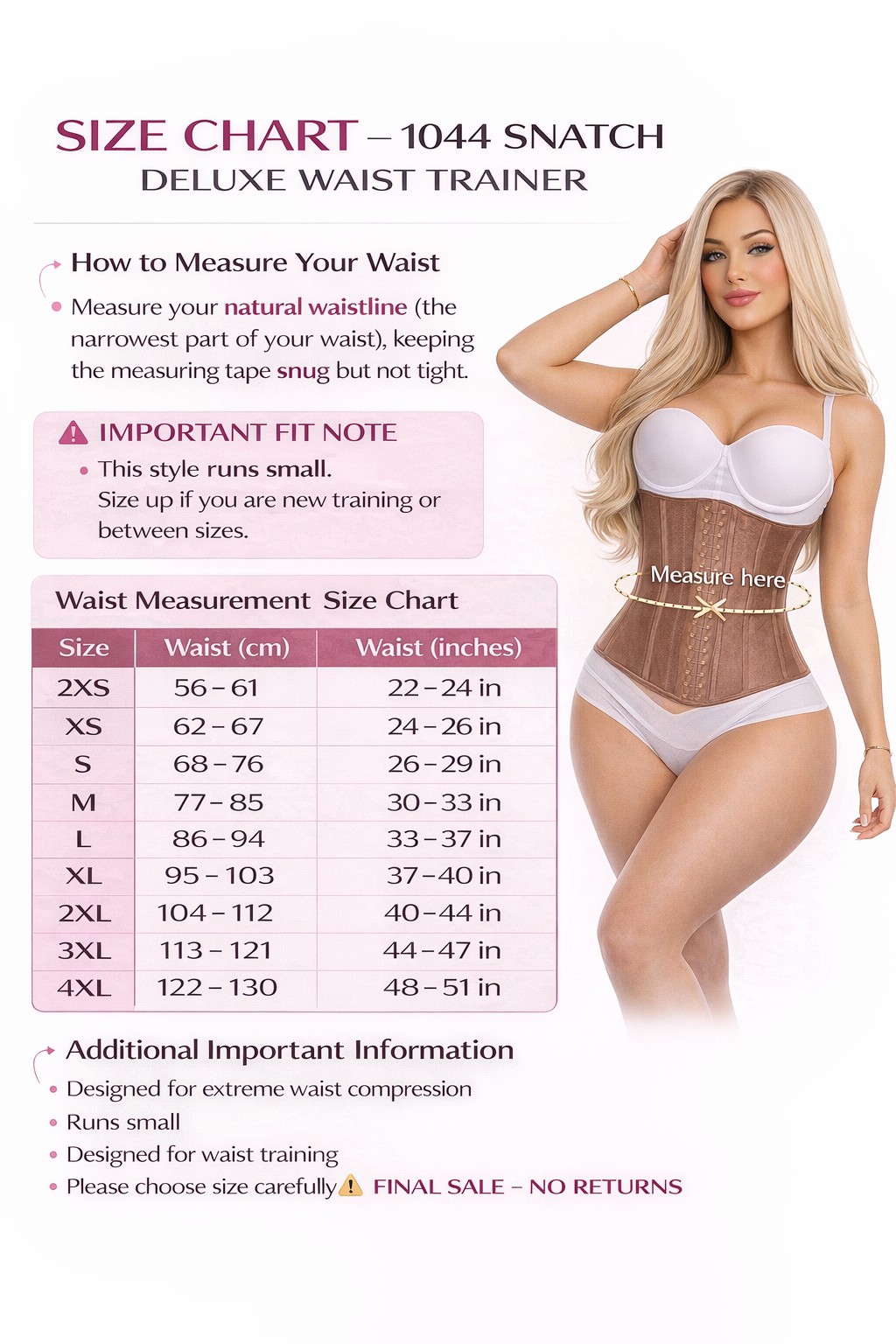 1044 Deluxe Colombian Waist Trainer-cocoa