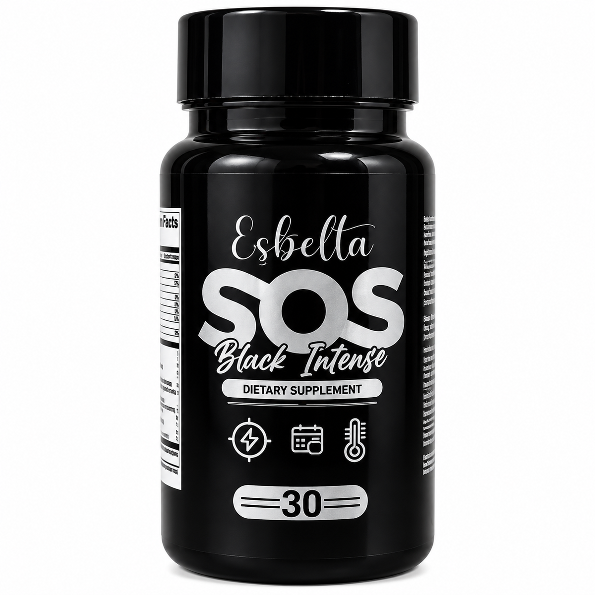 Esbelta SOS Black Intense – Hair Wellness Supplement with Biotin & Collagen, 30 Capsules