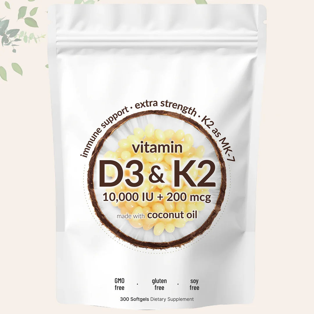 Vitamin D3 + K2 10,000 IU | Bone & Immune Support